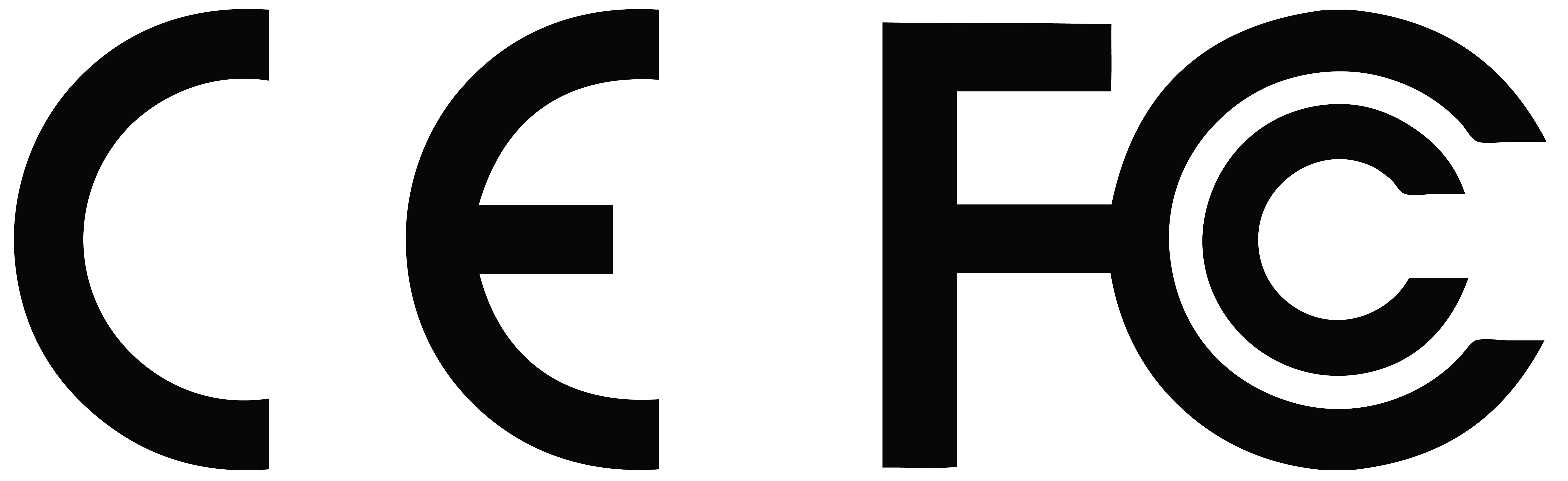 CE and FCC compliance logos